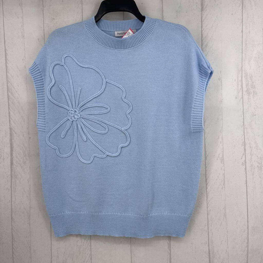 L flo embroidered sweater vest