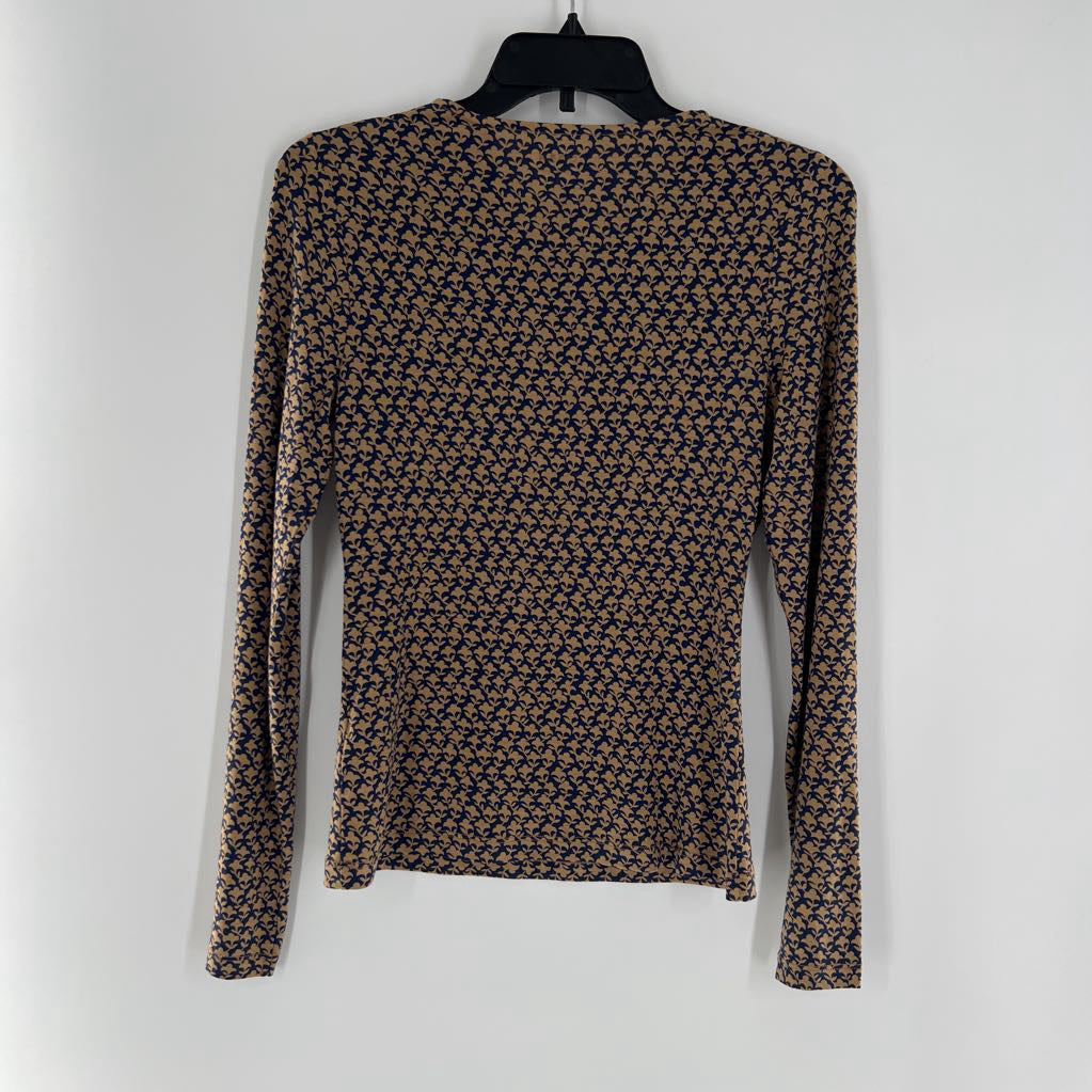 U.S 6 printed notch neck l/s tee