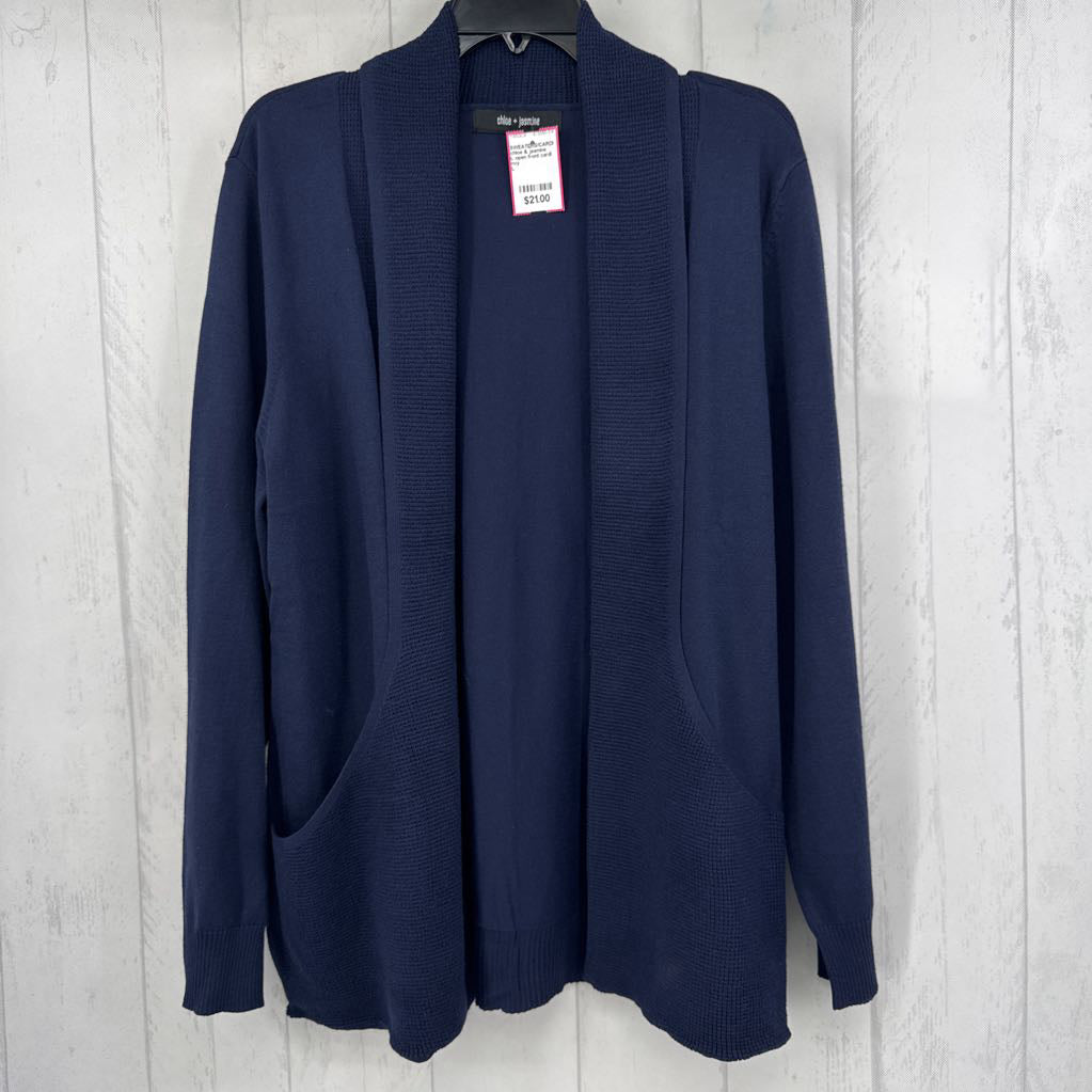 L open front cardi