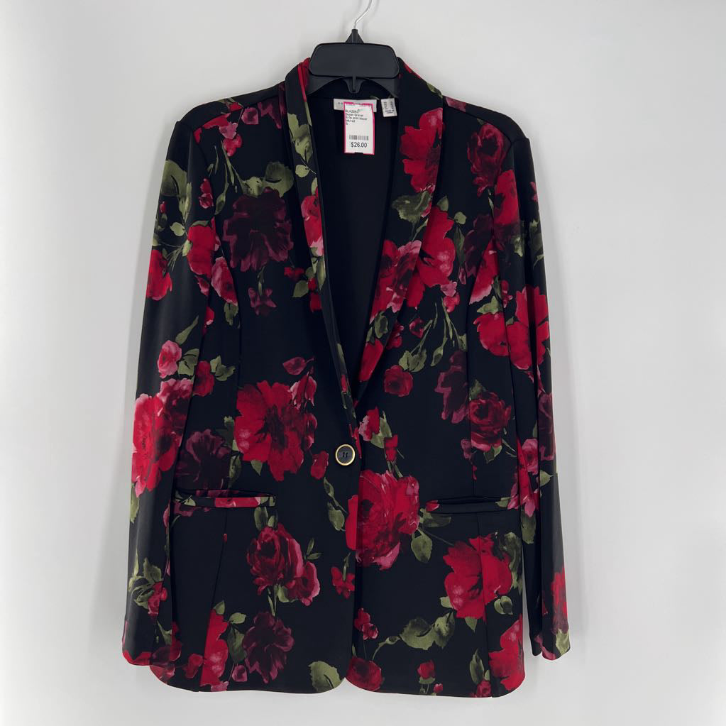 S flo print blazer