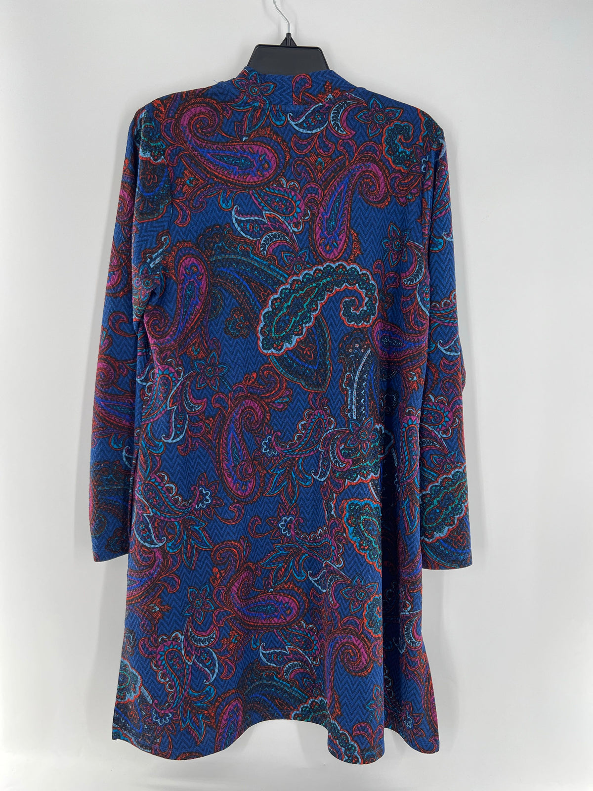 M paisley print open front blazer