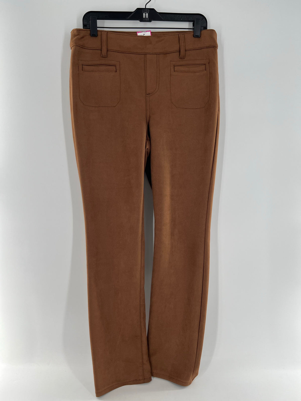 10 faux suede pull-on pant
