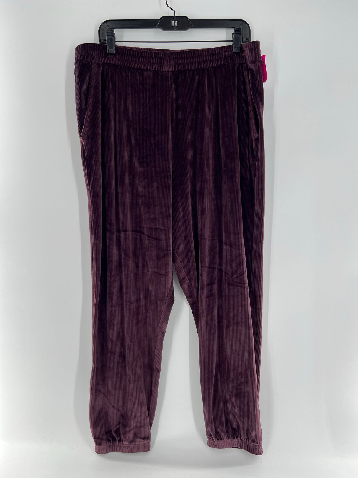 XL ribbed velour joggers