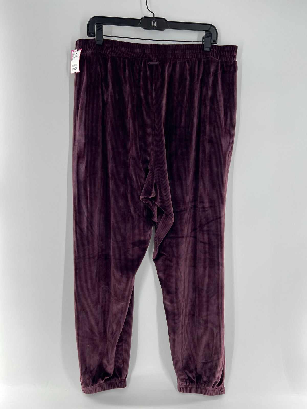 XL ribbed velour joggers