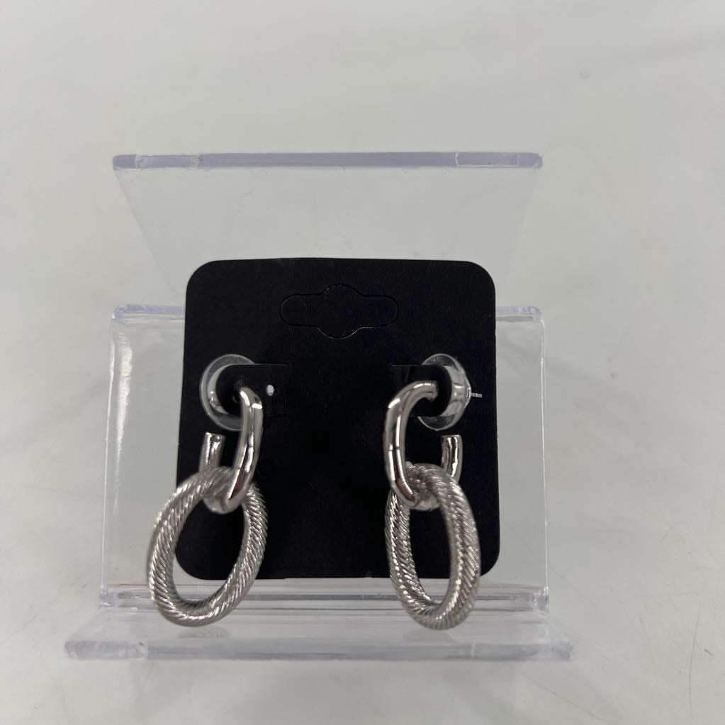 silver links earrings