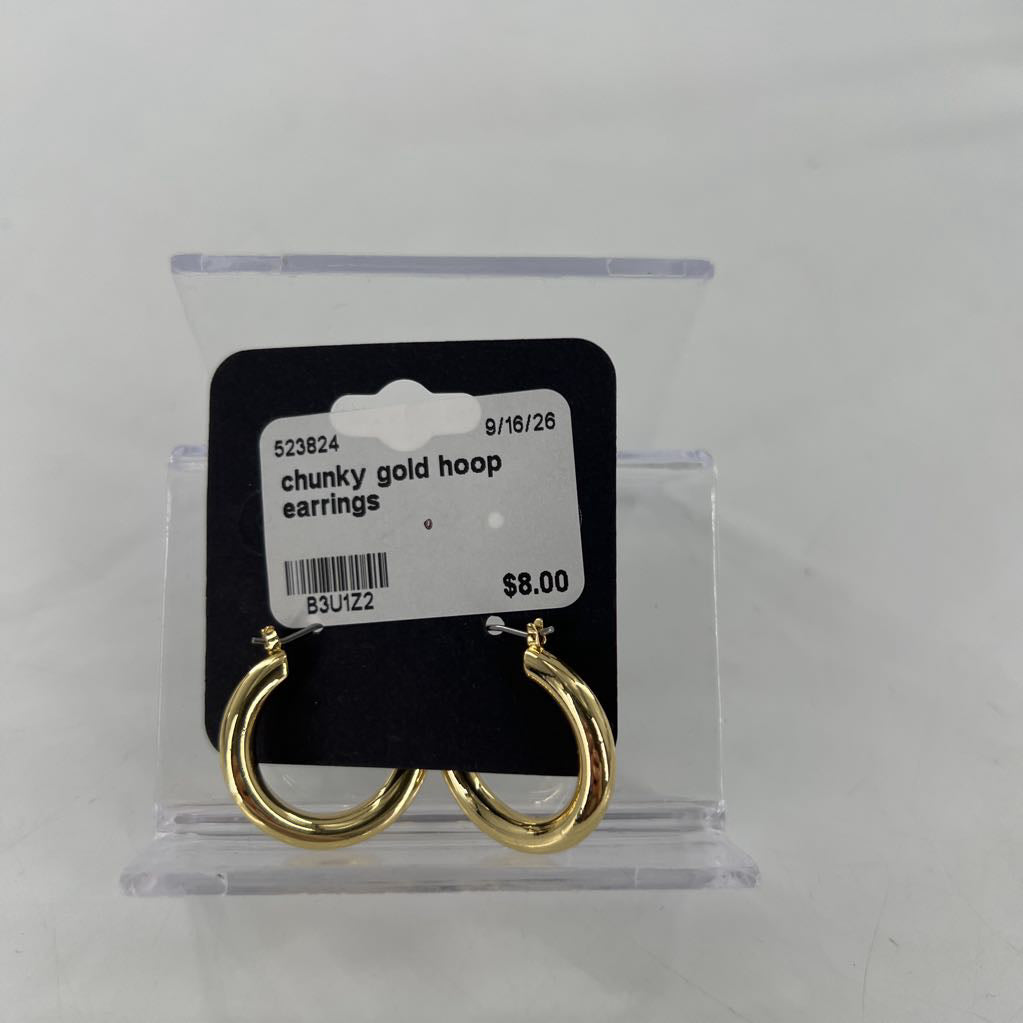 chunky gold hoop earrings