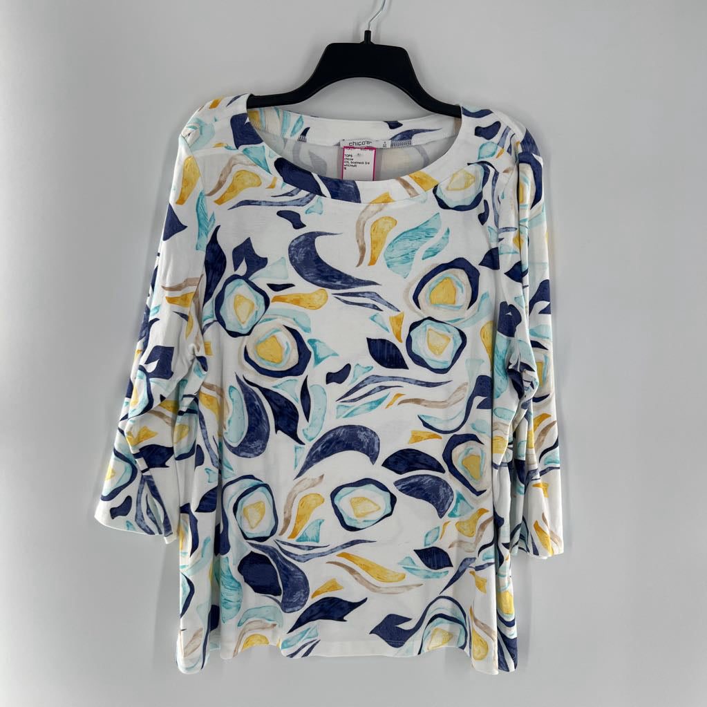 XXL boatneck 3/4 slv tee