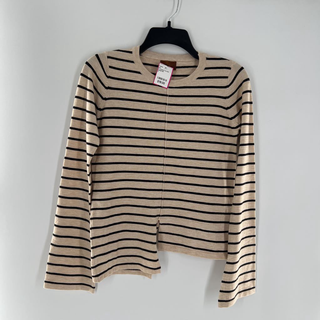 S striped l/s knit top