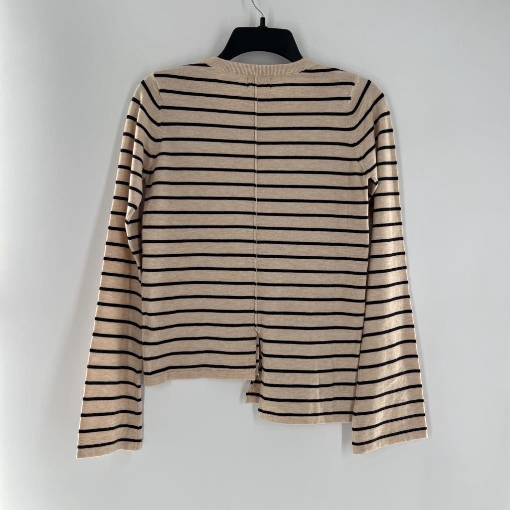 S striped l/s knit top