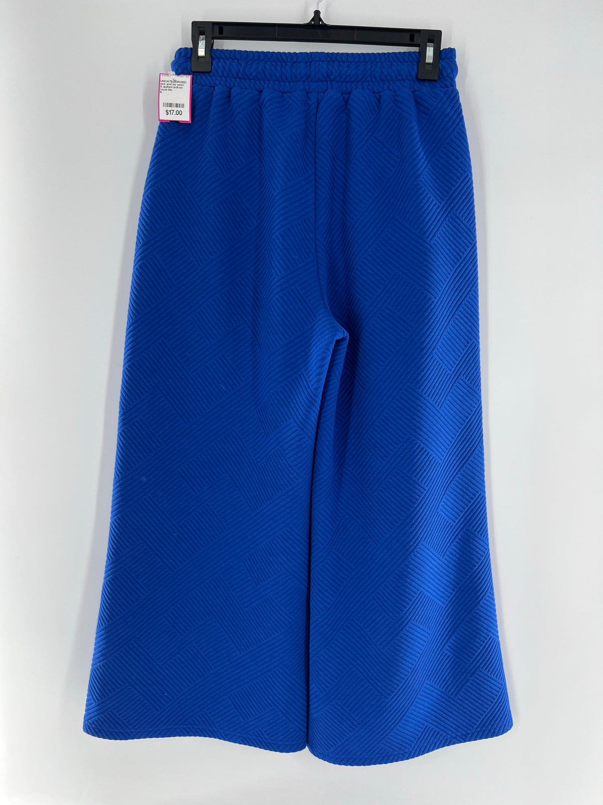 S quilted pull-on wide legpant