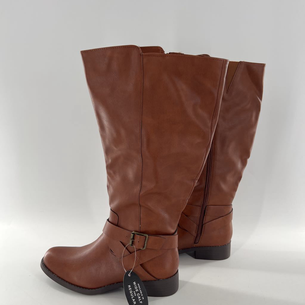 6.5 vegan leather riding boot