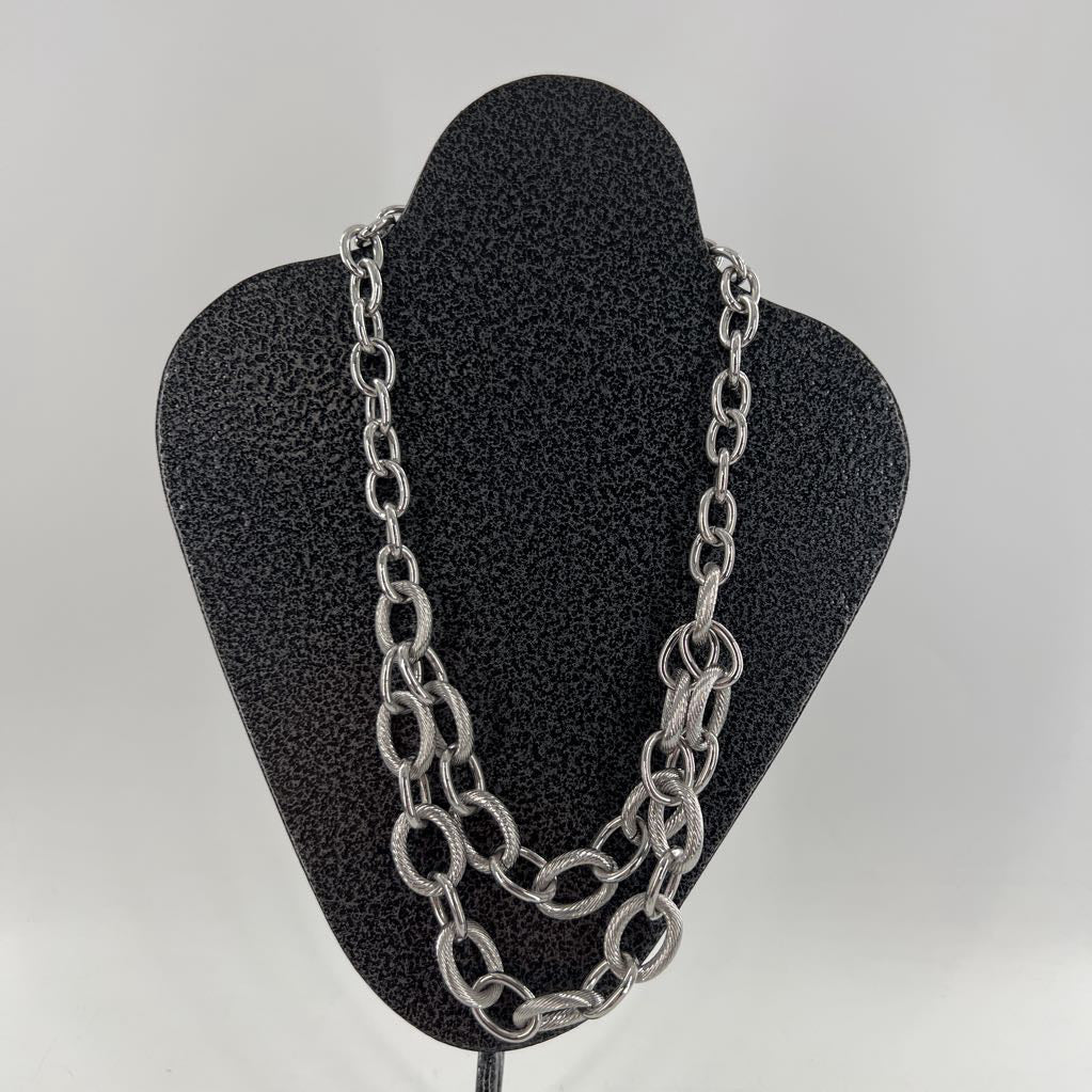 12" silver-tone chain necklace