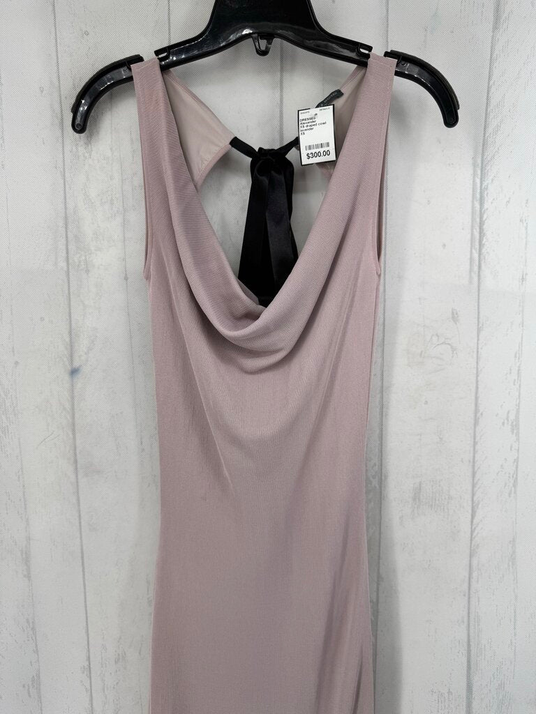 Alexander McQueen XS Lavender Knit Dress w/ Black Ribbon Tie Back