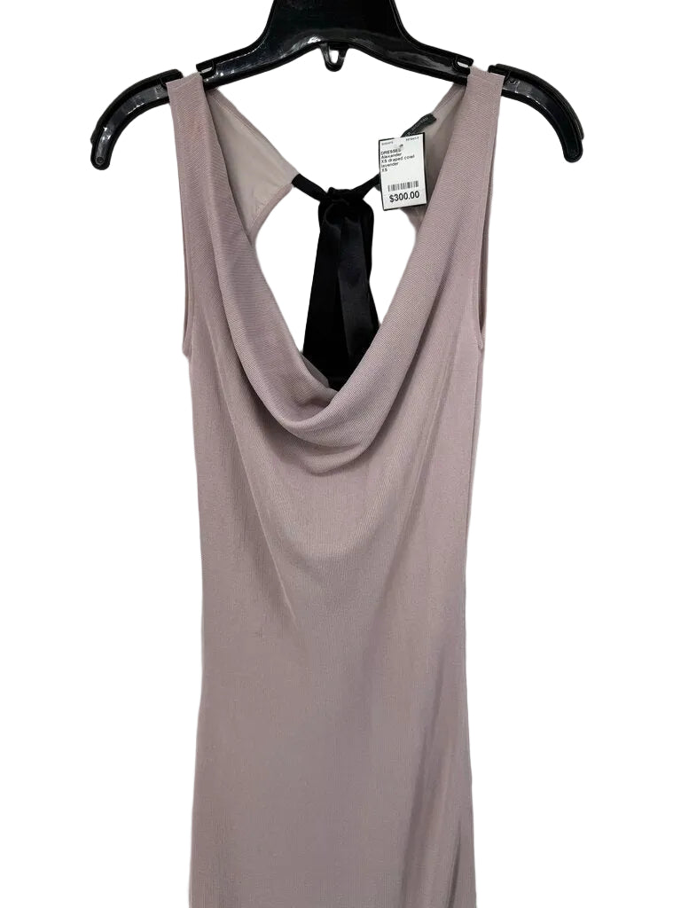Alexander McQueen XS Lavender Knit Dress w/ Black Ribbon Tie Back