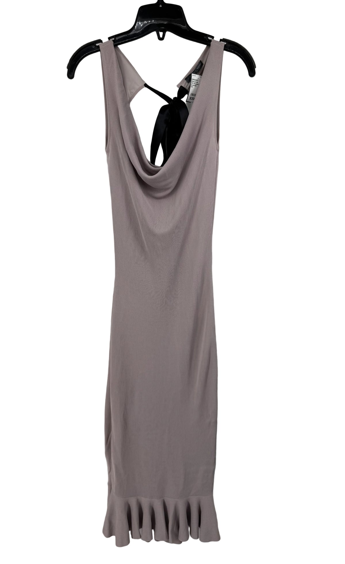 Alexander McQueen XS Lavender Knit Dress w/ Black Ribbon Tie Back