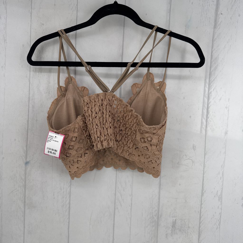 2X lace bralette