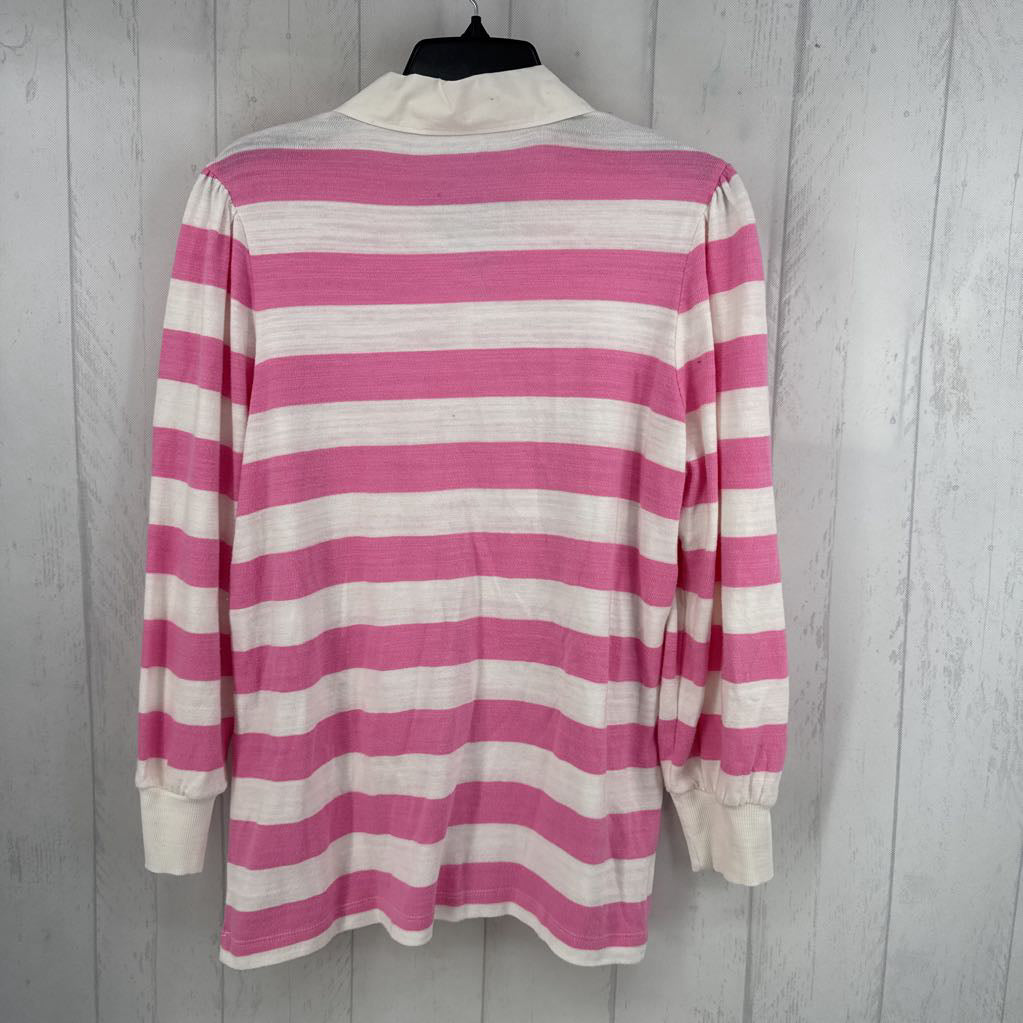 L striped l/s polo