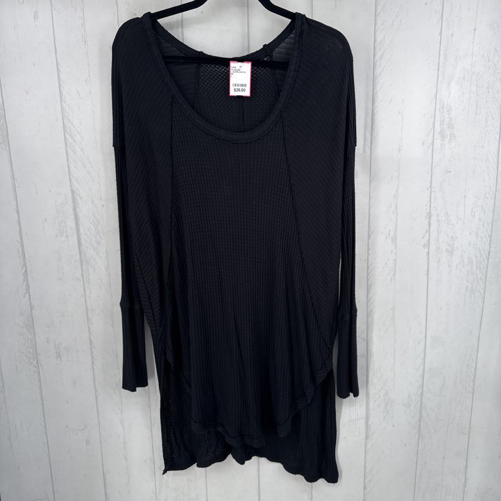 L waffle knit l/s tunic