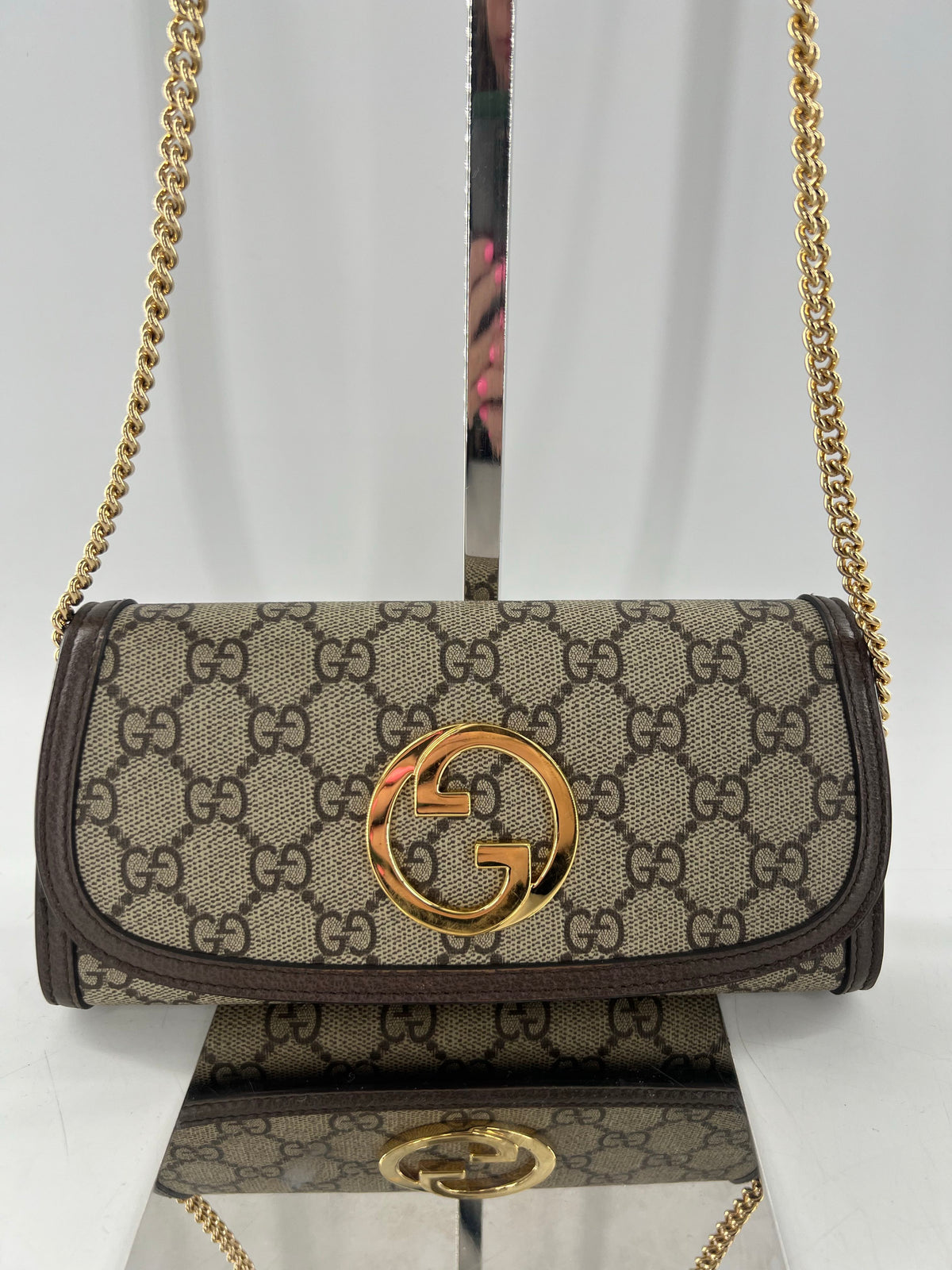 GG Supreme Blondie Continental chain wallet/crossbody