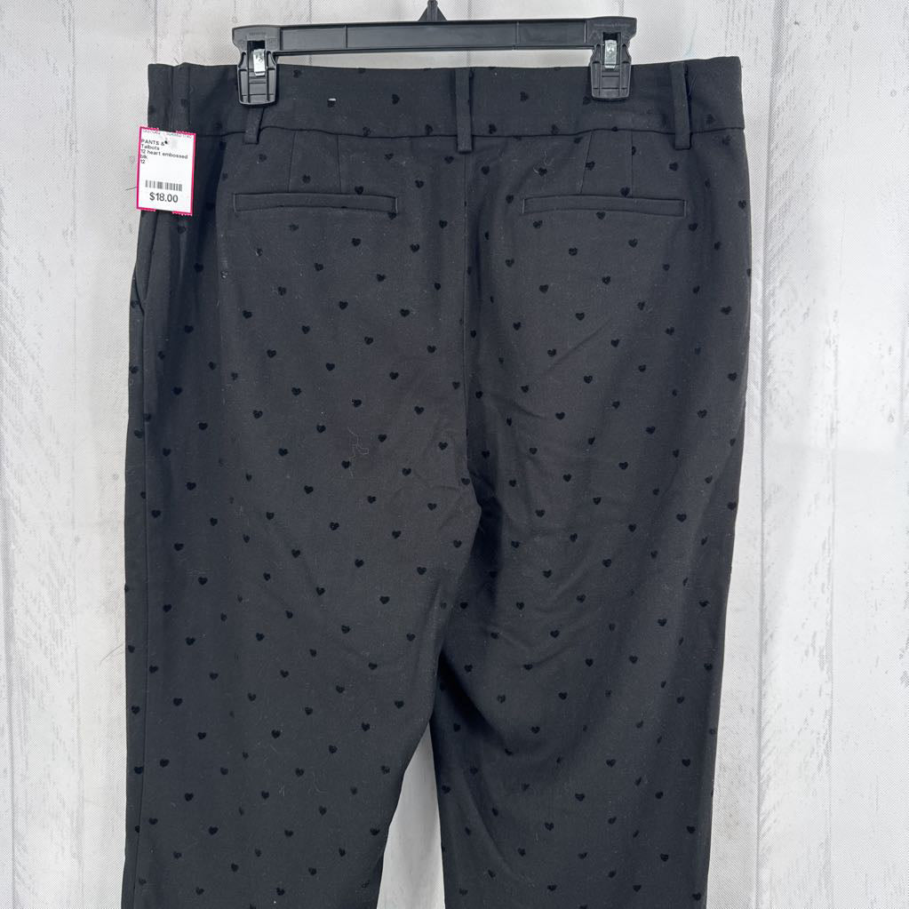 12 heart embossed trouser