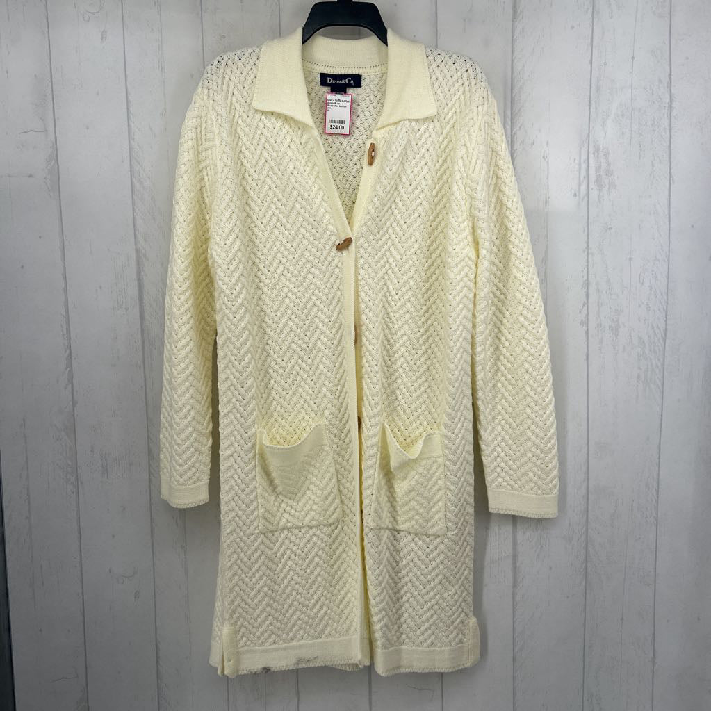M crochet button down sweater
