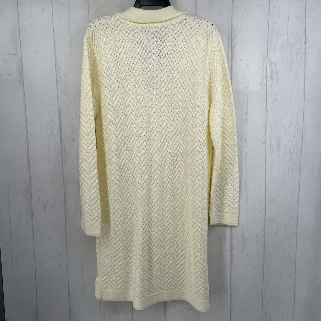 M crochet button down sweater