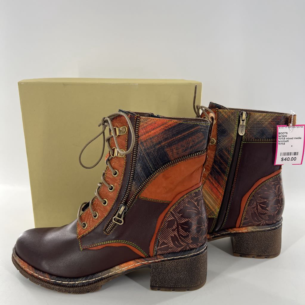 11/11.5 mixed media combat boots