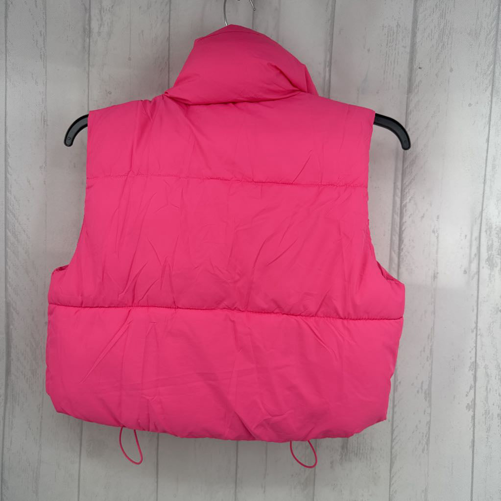 XS quilted crop puffer vest