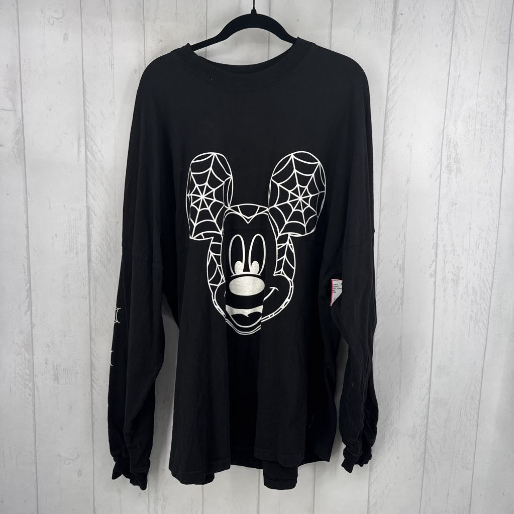 XXL crewneck l/s t-shirt-mickey mouse/spider web