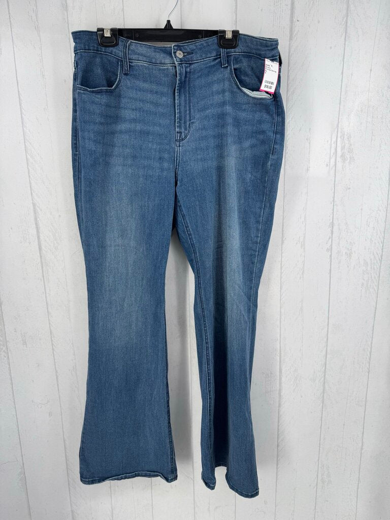 14 hi-rise flare leg jeans