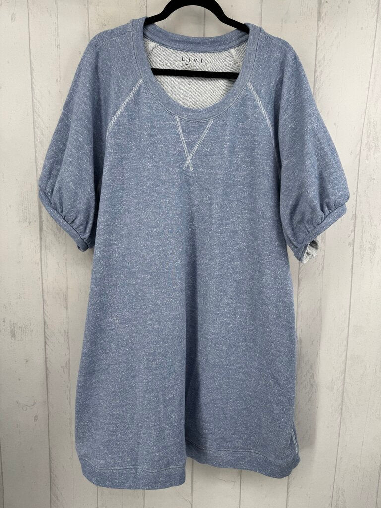 26/28 round neck terry s/s dress