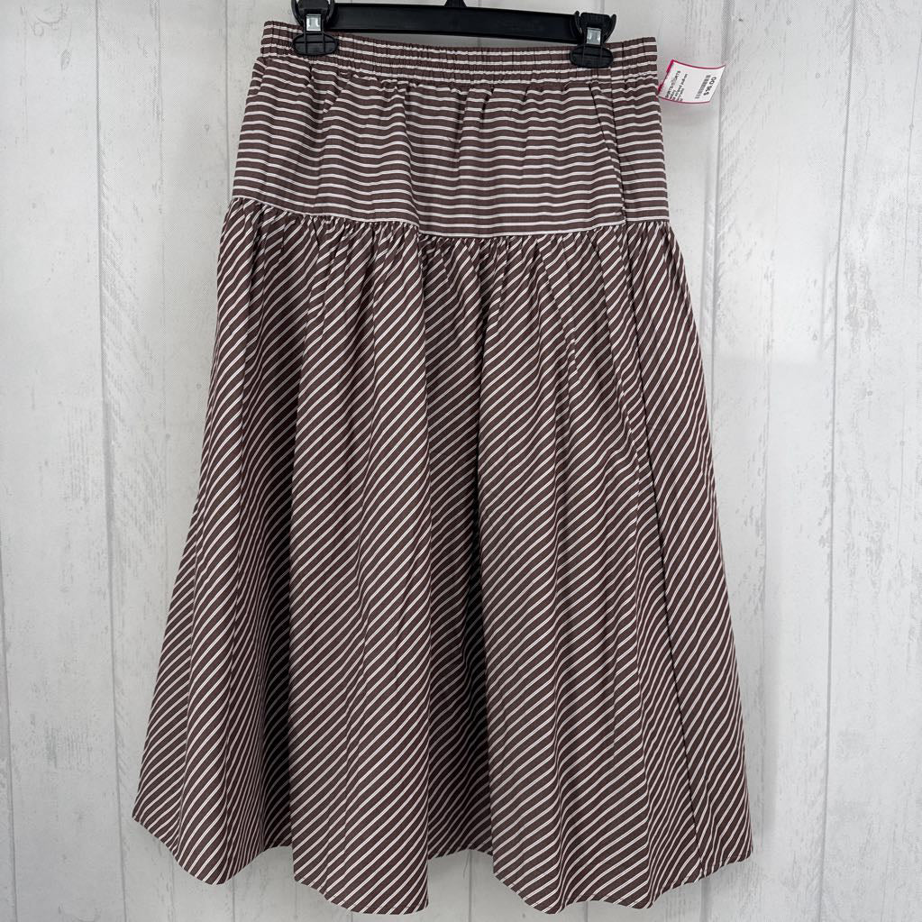M striped pull-on skirt