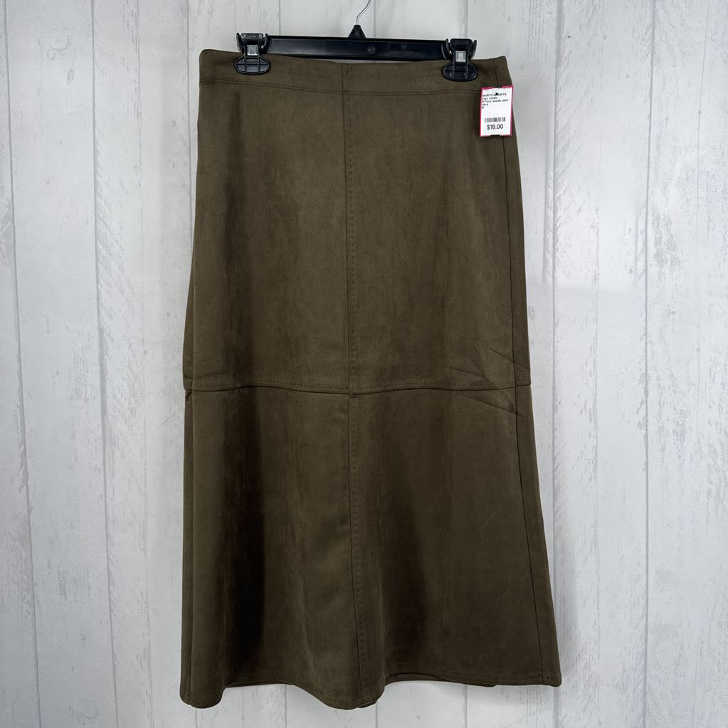 M faux suede skirt