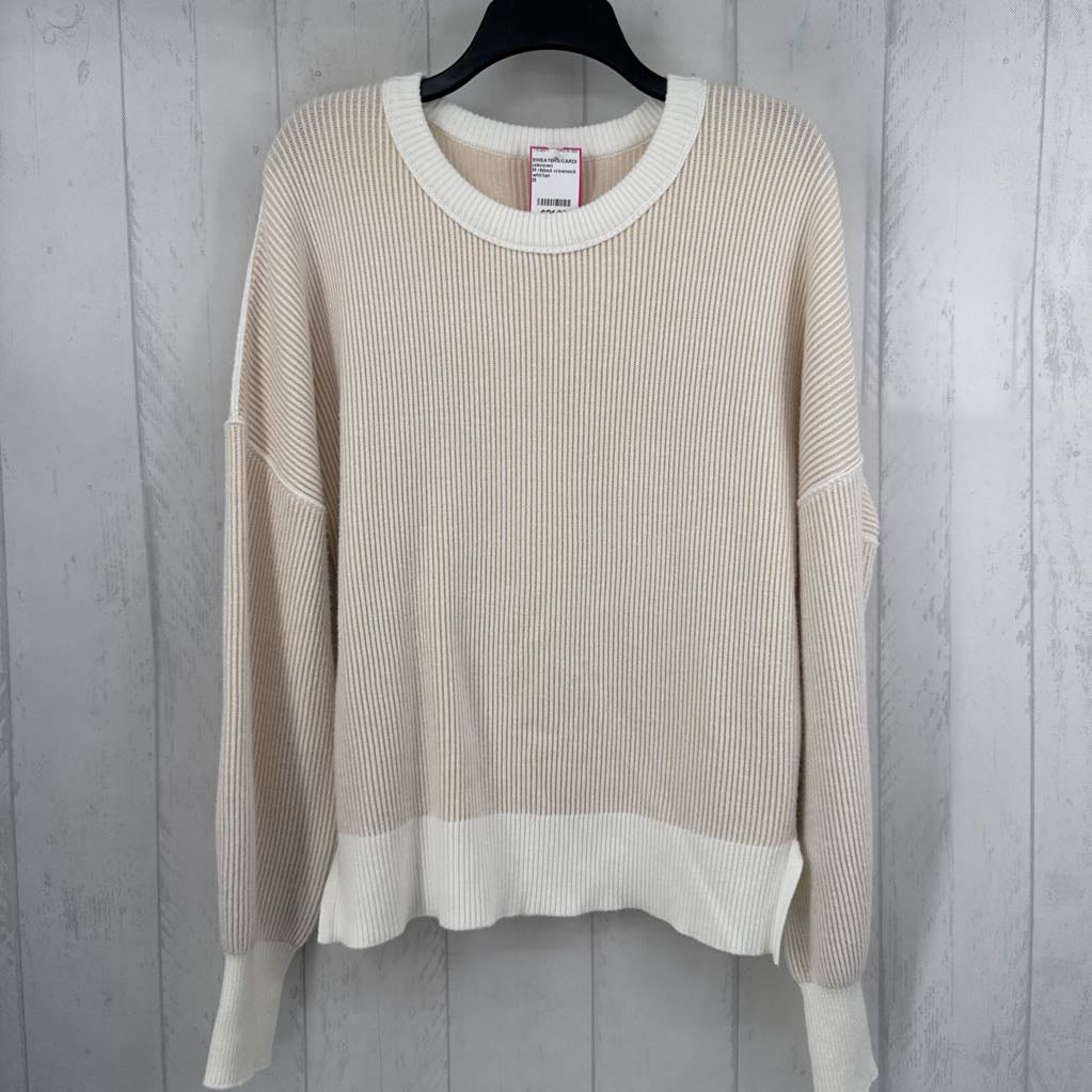 M ribbed crewneck sweater