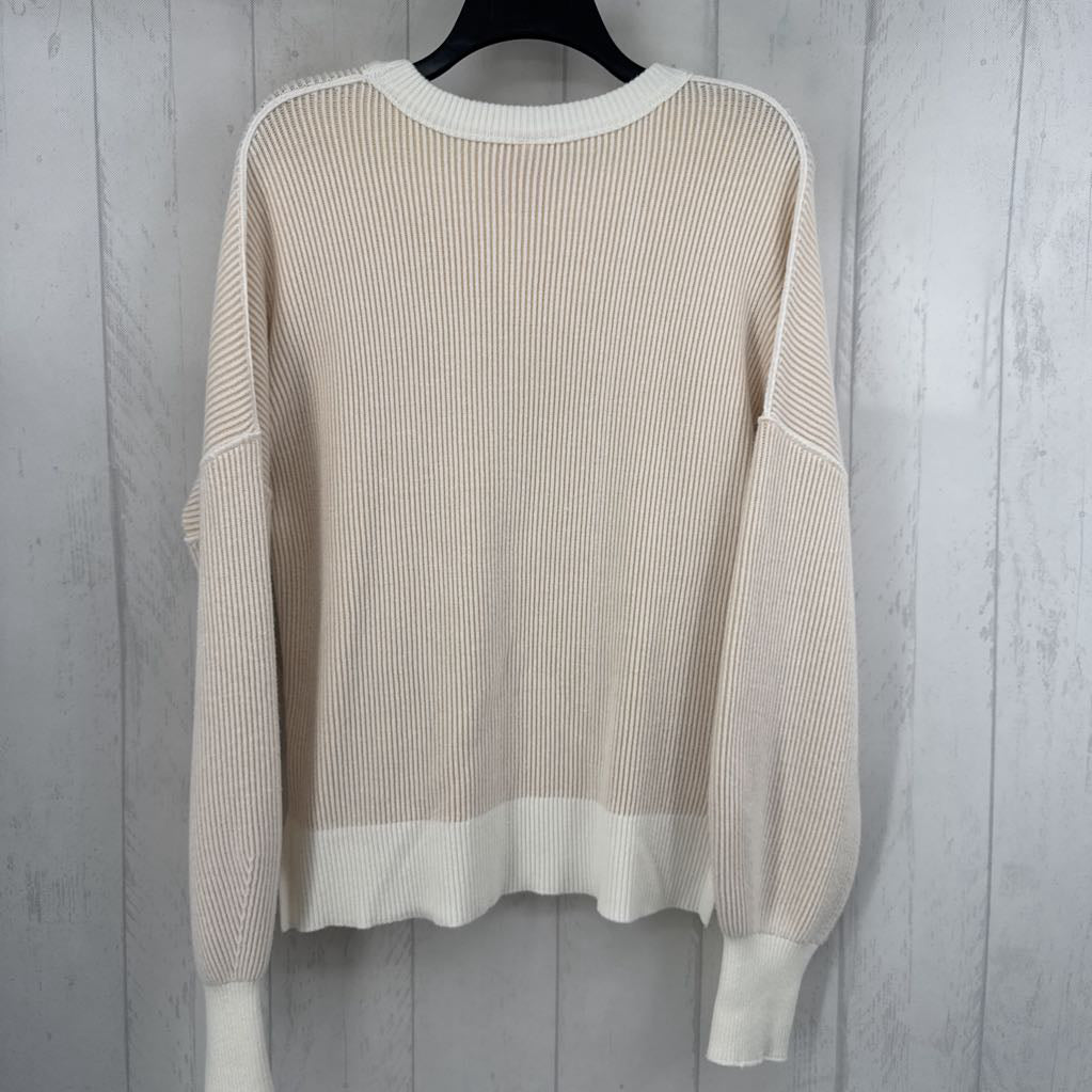 M ribbed crewneck sweater