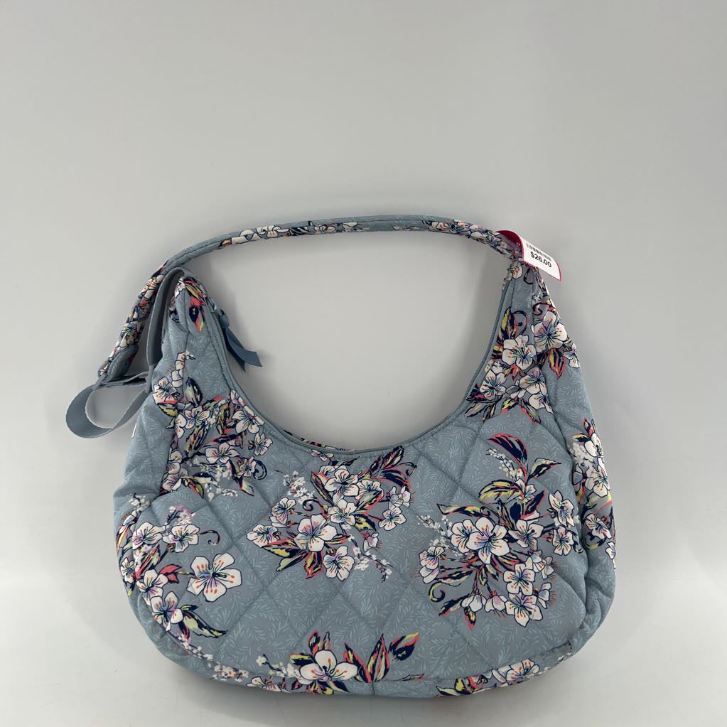 flo print quilted shoulder bag