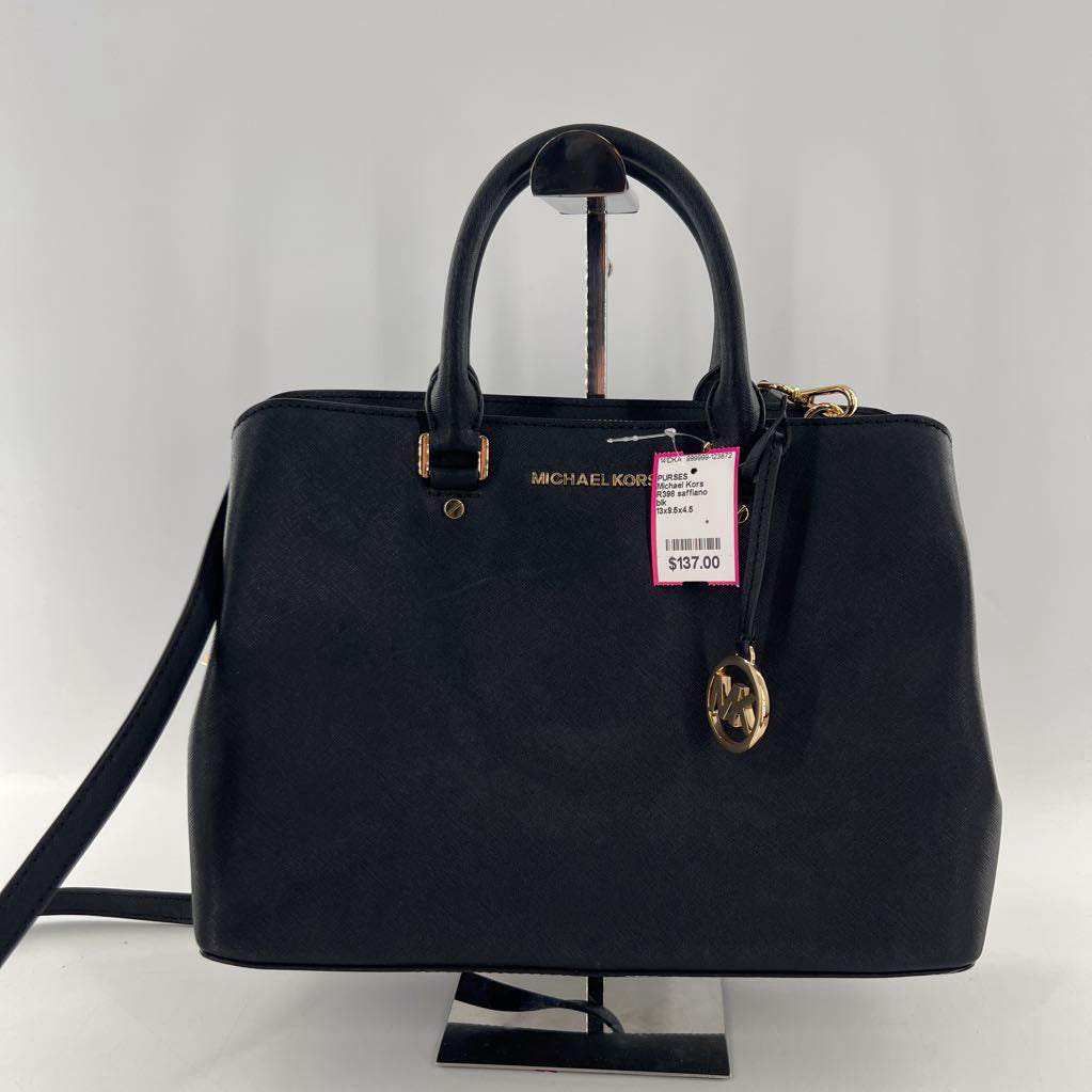 R398 saffiano leather triple compartment lg satchel