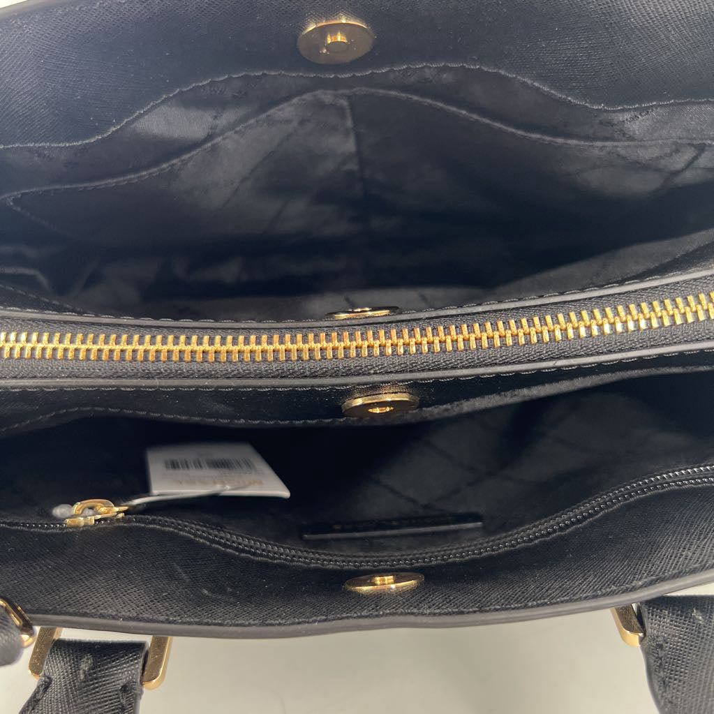 R398 saffiano leather triple compartment lg satchel