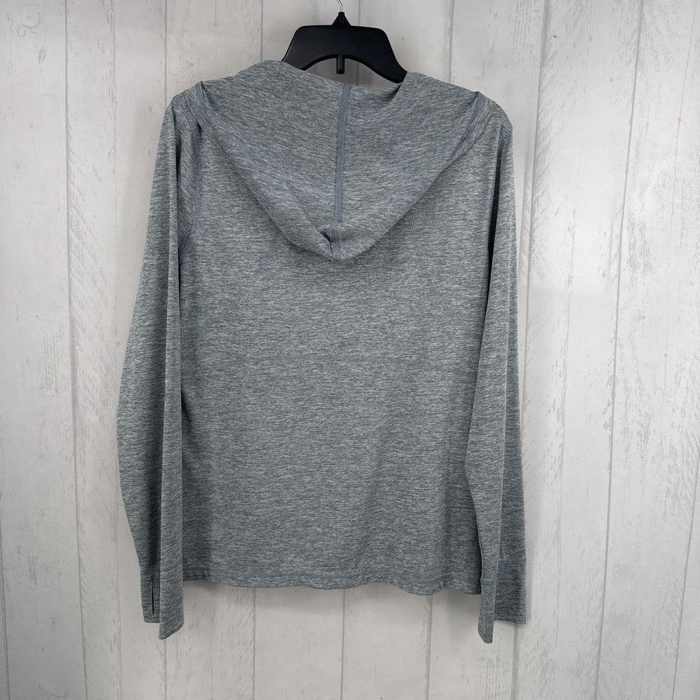 L marled hooded l/s top