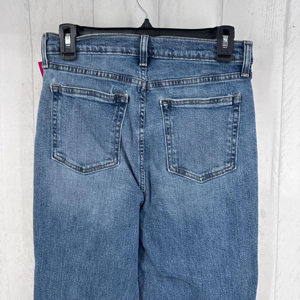 8 mid-rise slim leg jean