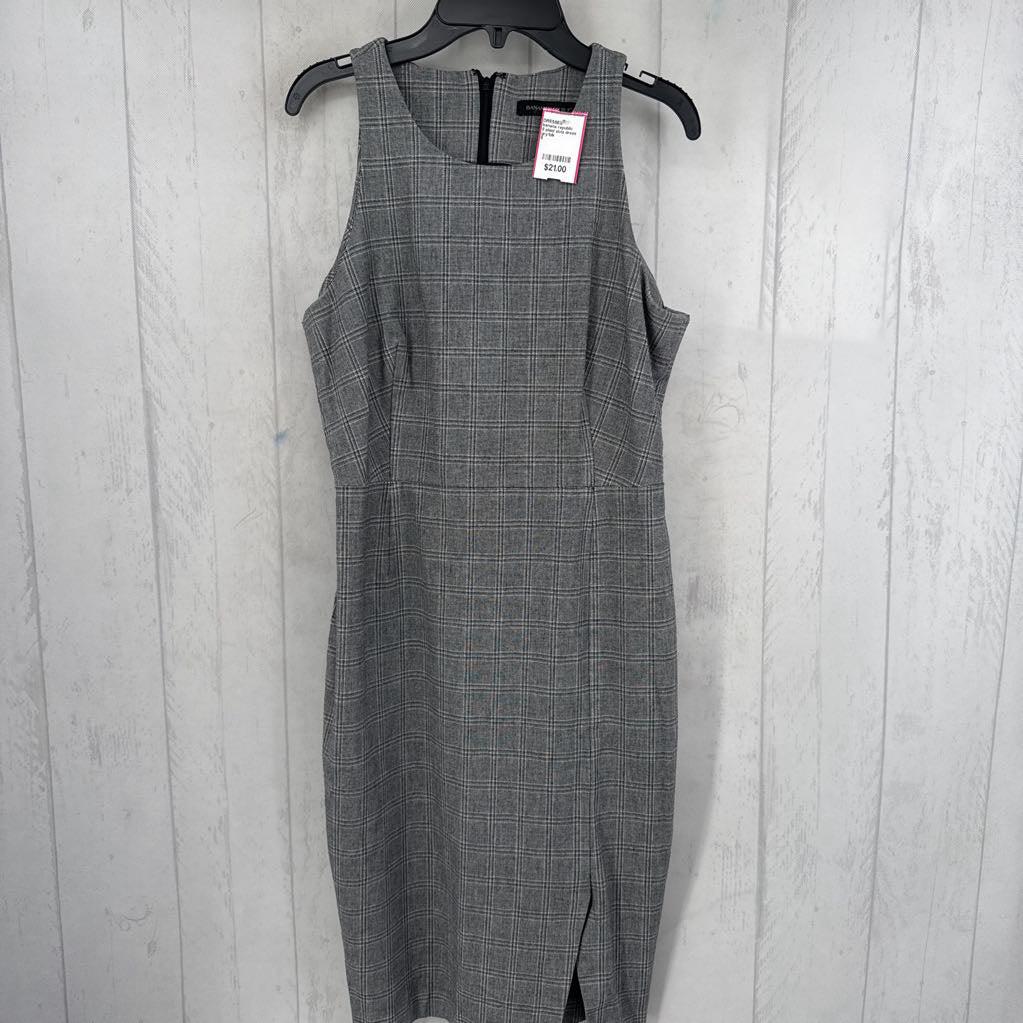 8 plaid slvls dress