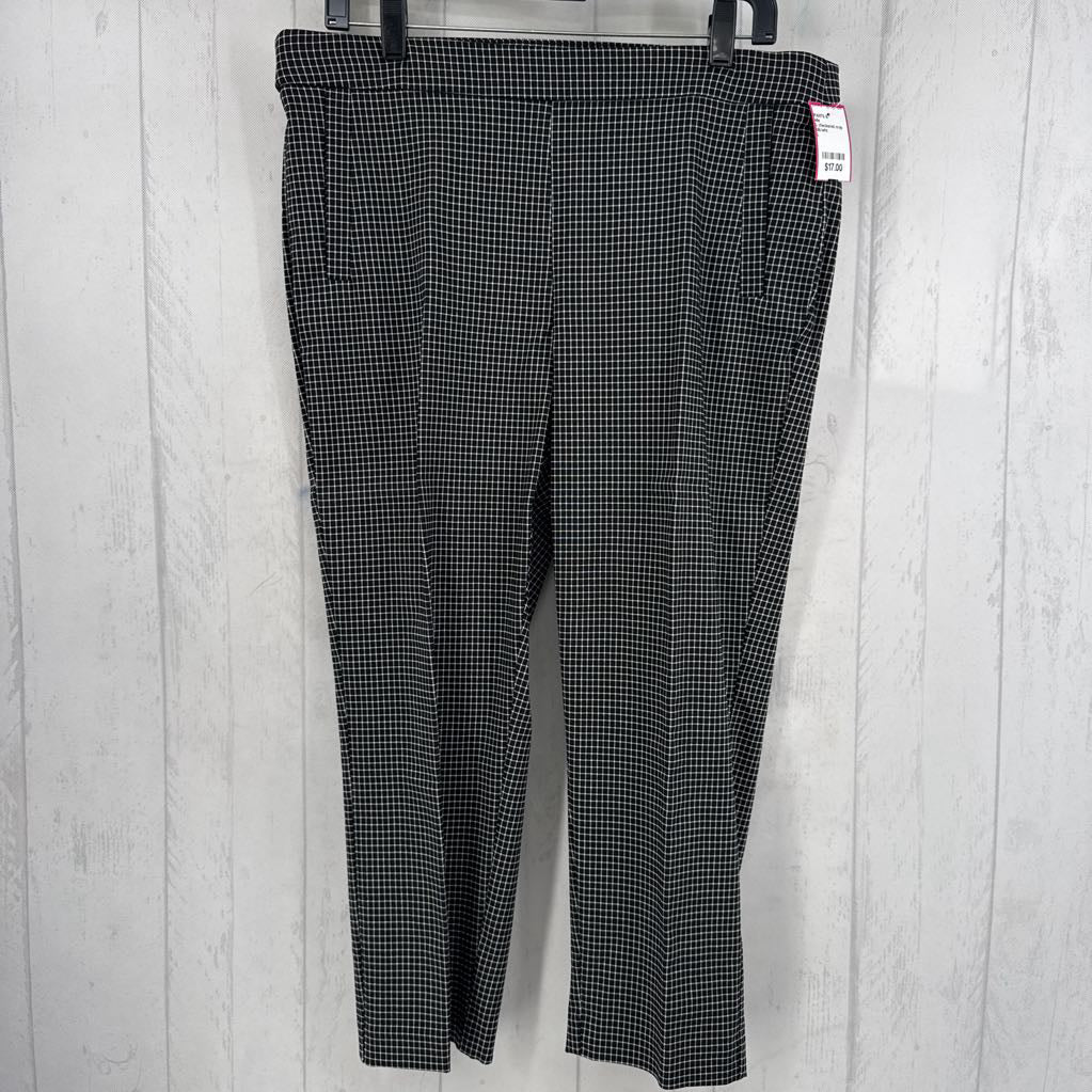 L checkered crop pant