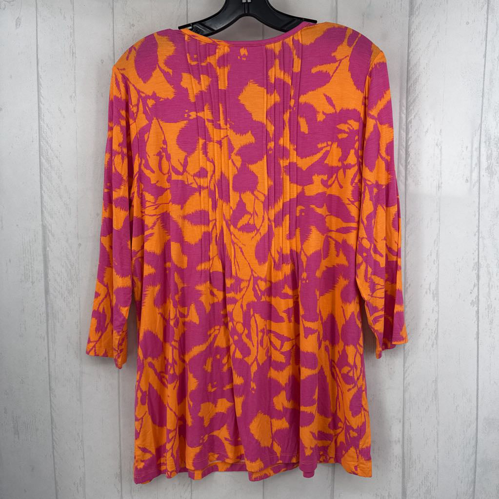 M colorful tassel tie 3/4 slv top