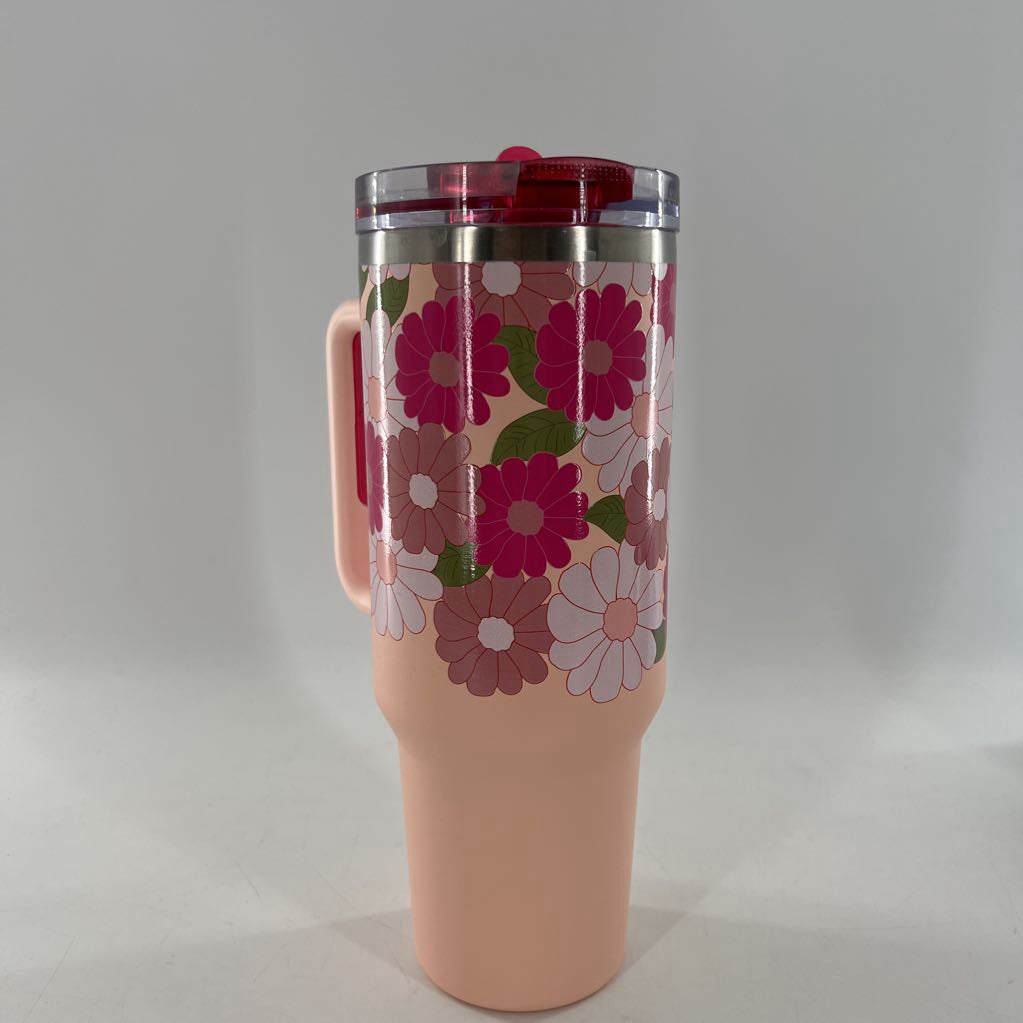 40oz tumbler-pink floral