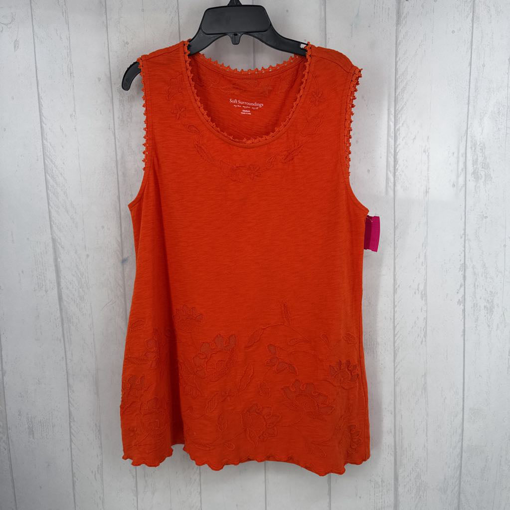M flo embroidered tank