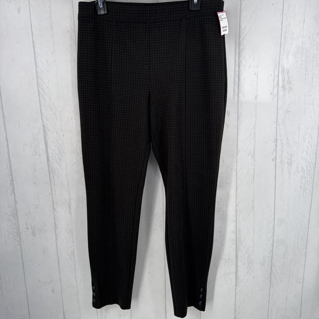 L checkered skinny ankle jean