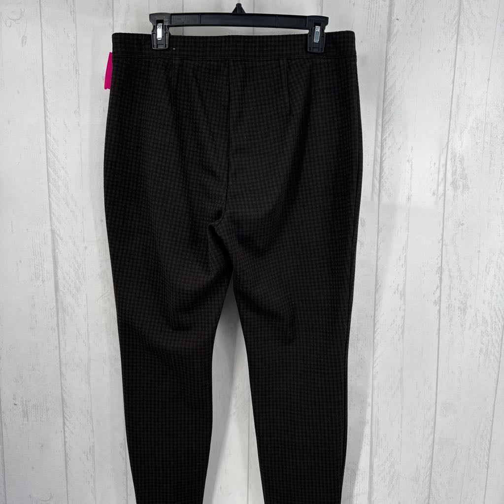 L checkered skinny ankle jean