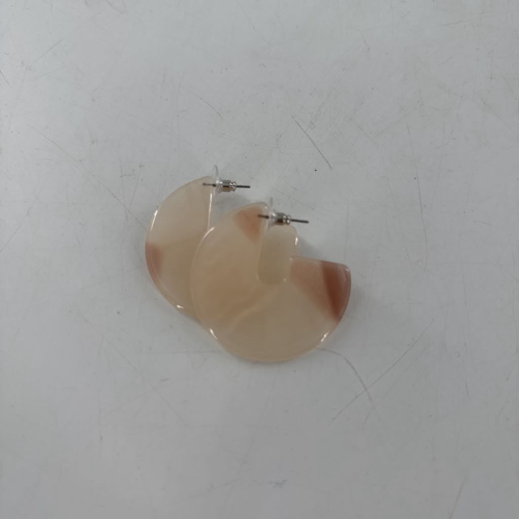 beige/brown acrylic earrings
