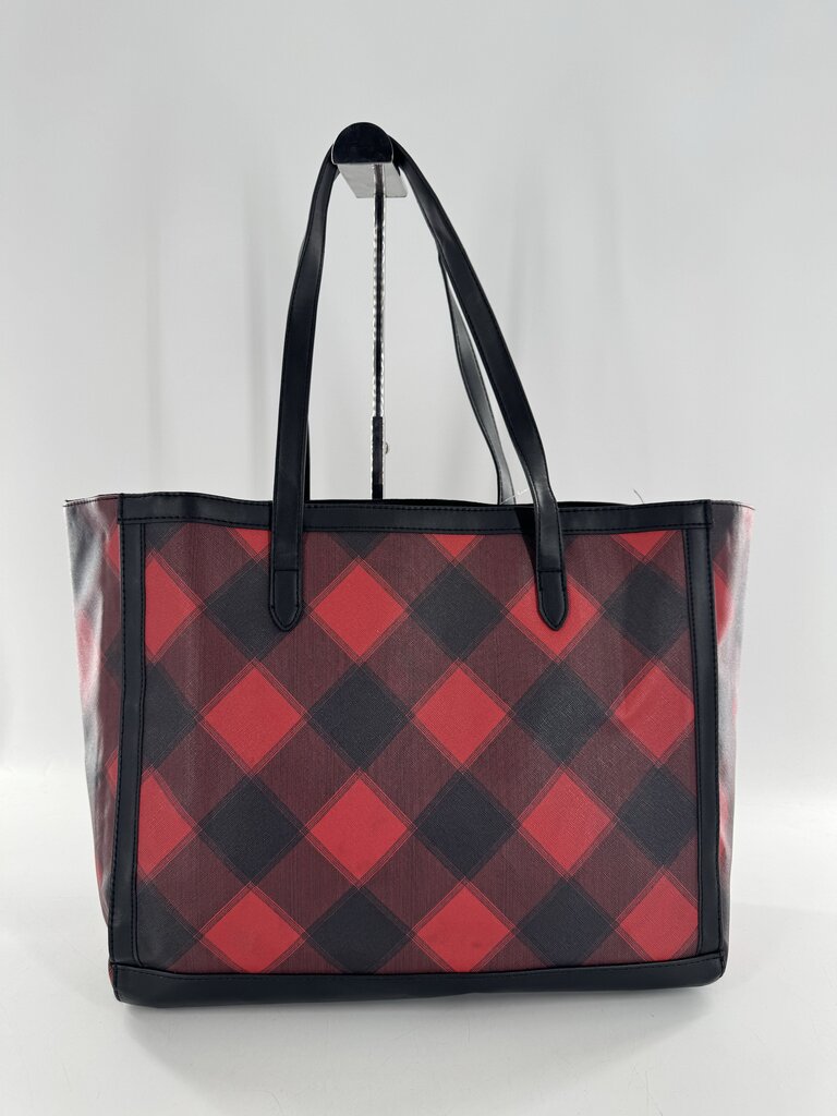 buffalo plaid tote