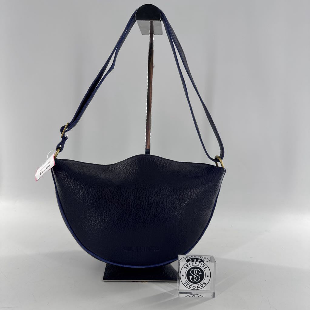 pebbled leather sling bag